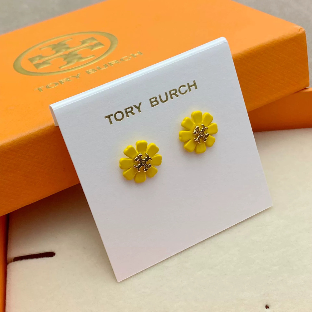 Tory Burch Colorful Daisy Stud Earrings